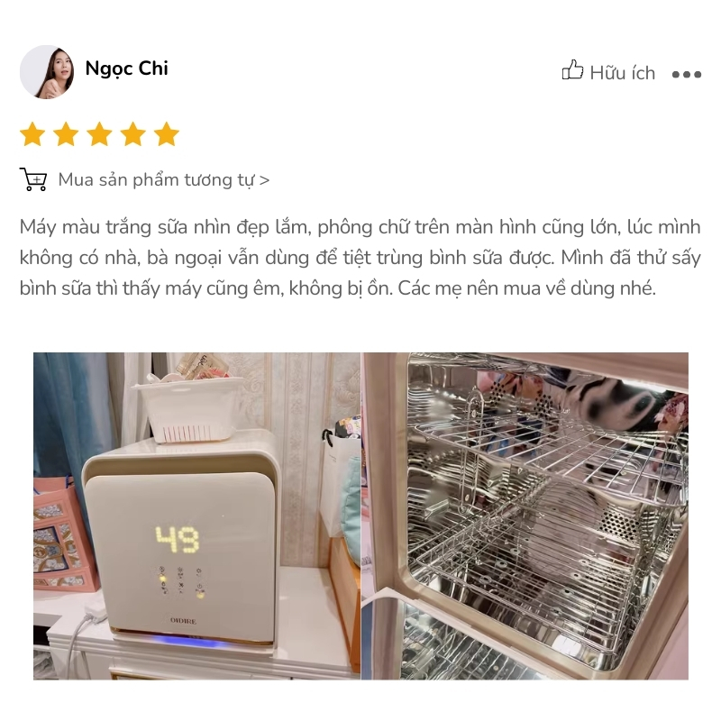 Review máy tiệt trùng OIDIRE ODI03A từ mẹ Ngọc Chi