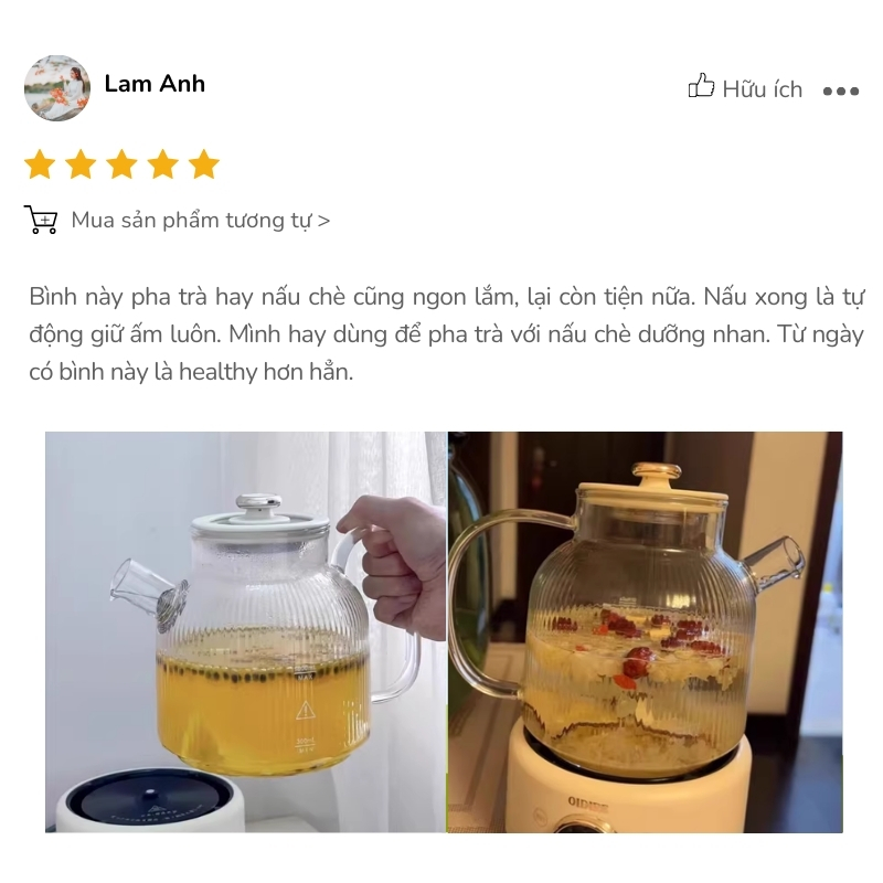 Review bình pha trà OIDIRE 1L ODI05A từ chị Lam Anh