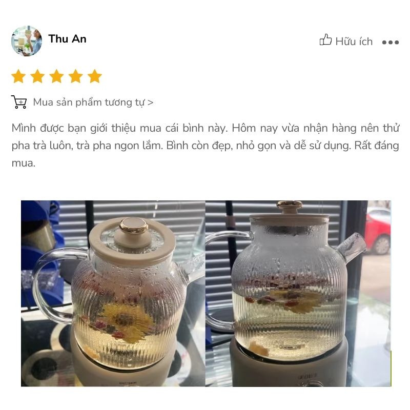 Review bình pha trà OIDIRE 1L ODI05A từ chị Thu An