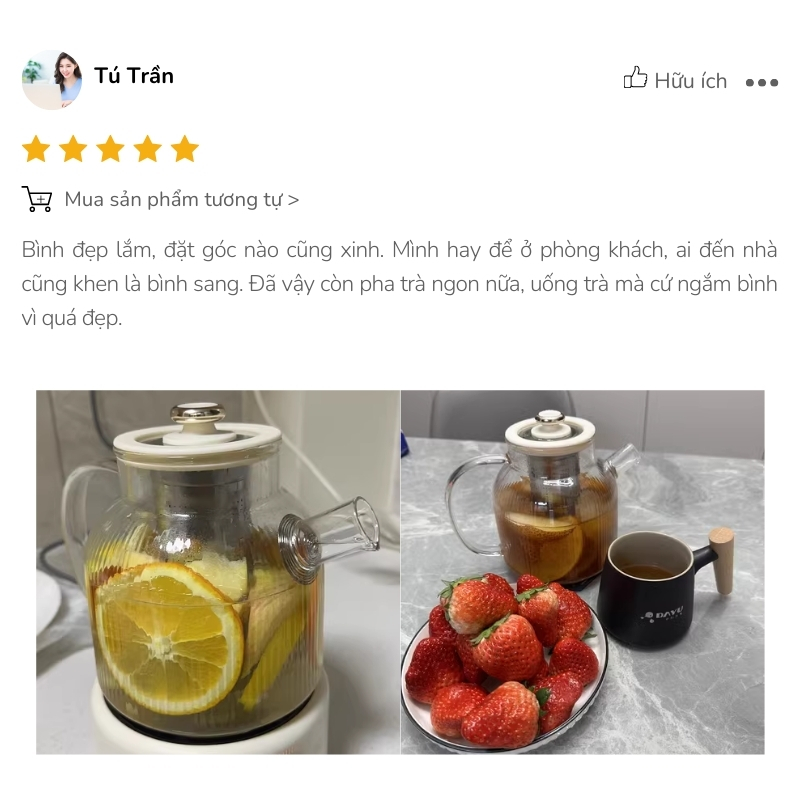 Review bình pha trà OIDIRE 1L ODI05A từ chị Tú Trần