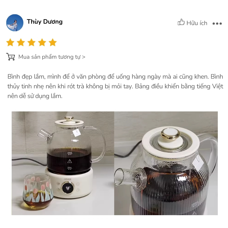 Review bình pha trà OIDIRE 1L ODI05A từ chị Thùy Dương