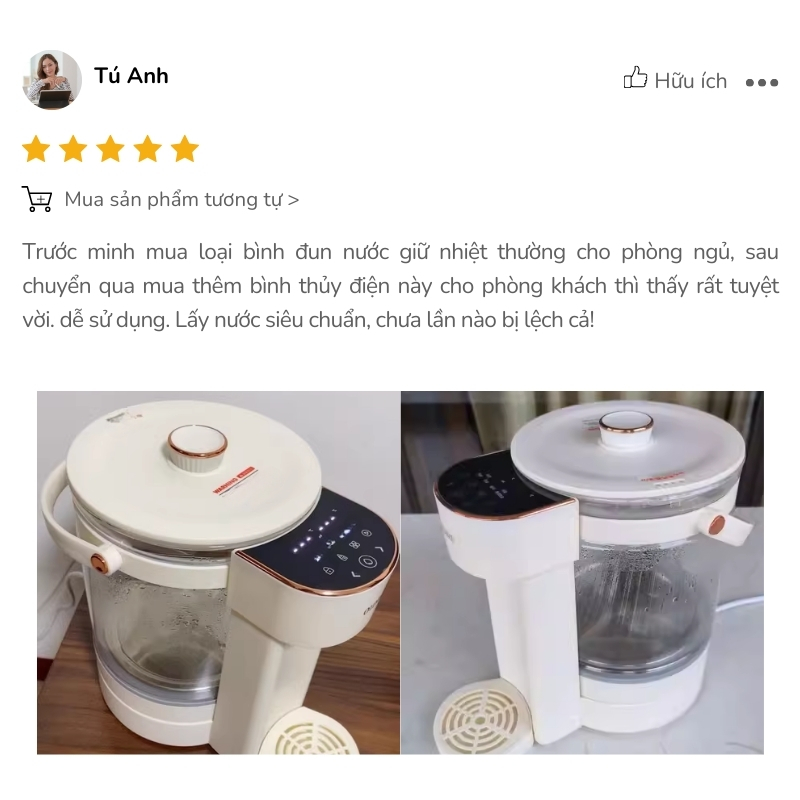 Review bình thủy điện OIDIRE 2.5L ODI01A từ chị Tú Anh