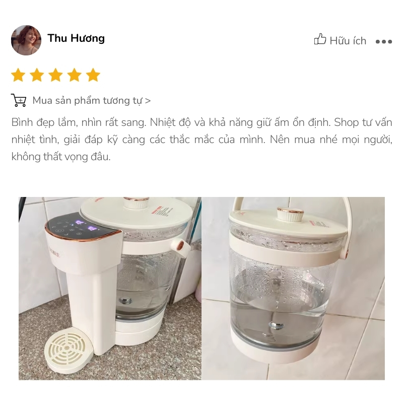 Review bình thủy điện OIDIRE 2.5L ODI01A từ chị Thu Hương