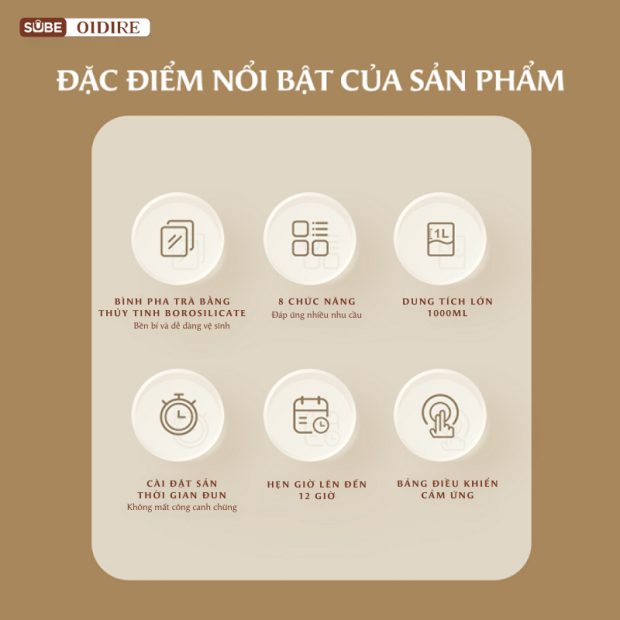 Đặc điểm nổi bật của bình pha trà OIDIRE