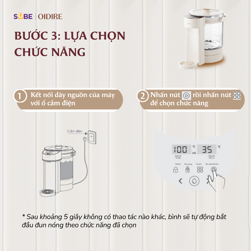 Bước 3: Chọn chức năng