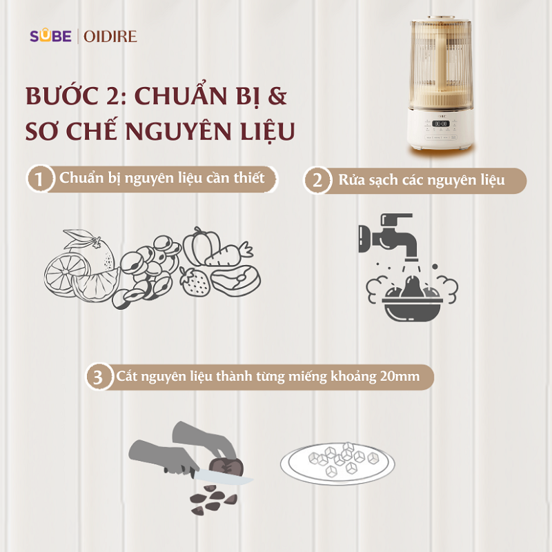 Bước 2: Chuẩn bị và sơ chế nguyên liệu