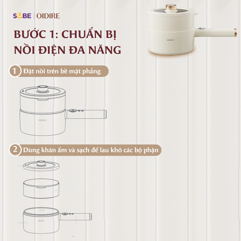 Bước 1: Chuẩn bị nồi