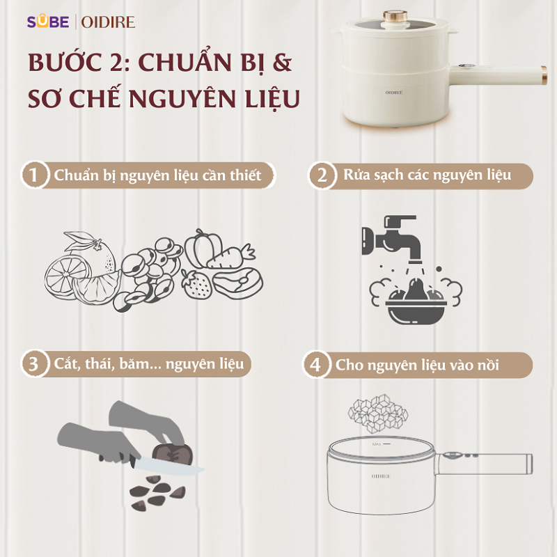 Bước 2: Chuẩn bị và sơ chế nguyên liệu