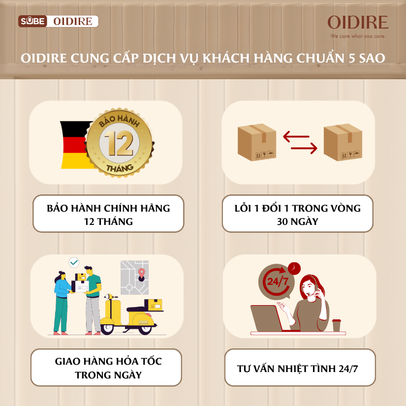 OIDIRE cung cấp dịch vụ khách hàng 5 sao