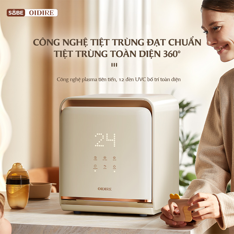 Chức năng Tiệt trùng loại bỏ 99.99% vi khuẩn