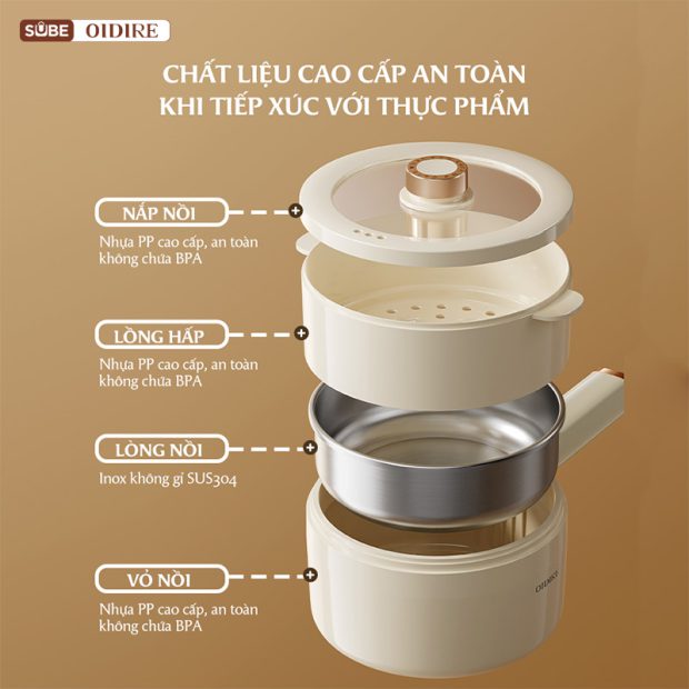 Chất liệu nồi ODI06A cao cấp bền bỉ