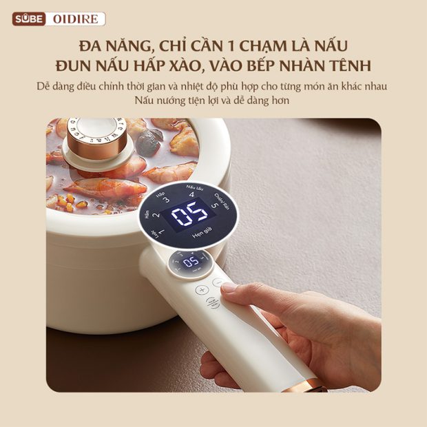 Nồi đun nấu hấp xào cực đơn giản