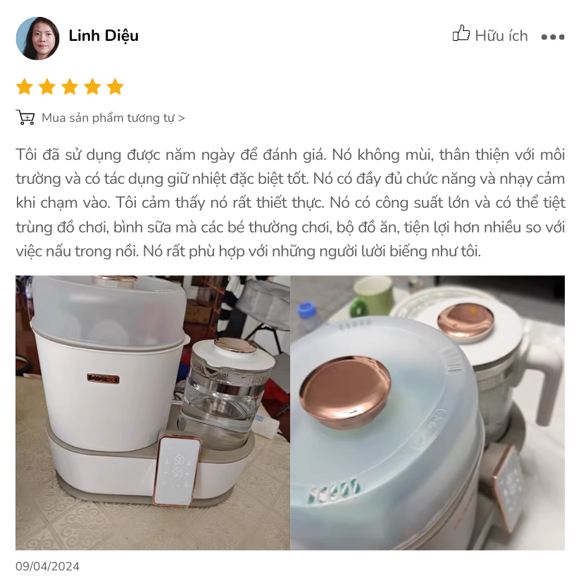 Review máy hâm sữa OIDIRE ODI02A - Chị Linh Diệu chia sẻ