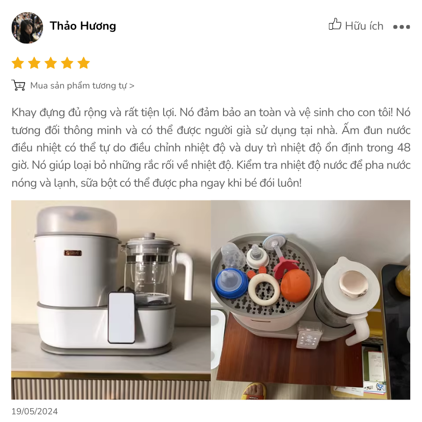 Review máy hâm sữa OIDIRE ODI02A - Chị Thảo Hương chia sẻ