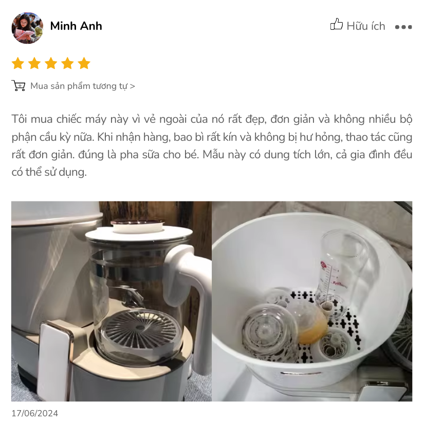 Review máy hâm sữa OIDIRE ODI02A - Chị Minh Anh chia sẻ