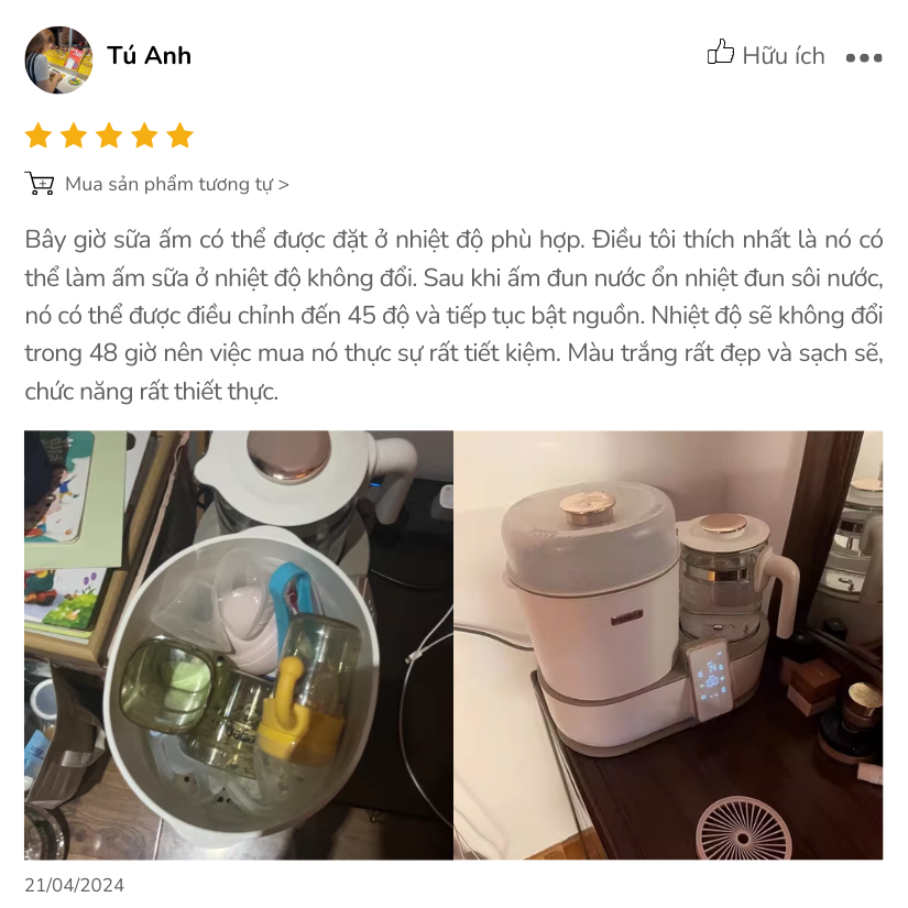 Review máy hâm sữa OIDIRE ODI02A - Chị Tú Anh chia sẻ