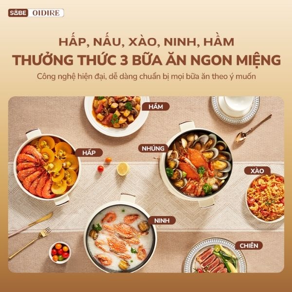 Nấu các món hầm bổ dưỡng với nồi lẩu OIDIRE 4L ODI07A