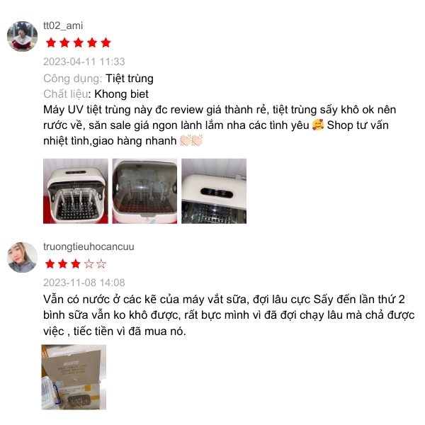 review máy tiệt trùng sấy khô