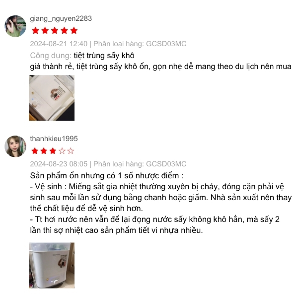 review máy tiệt trùng sấy khô