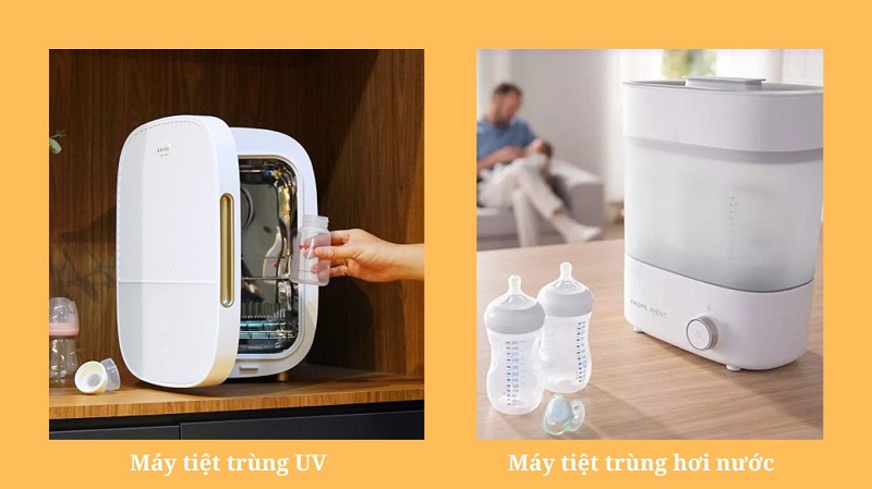 Kinh nghiệm mua máy tiệt trùng bình sữa: nên chọn Máy tiệt trùng UV hay máy tiệt trùng hơi nước 