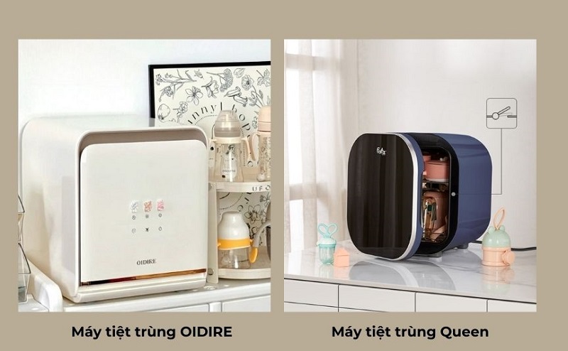 So sánh máy tiệt trùng OIDIRE và Queen về thiết kế