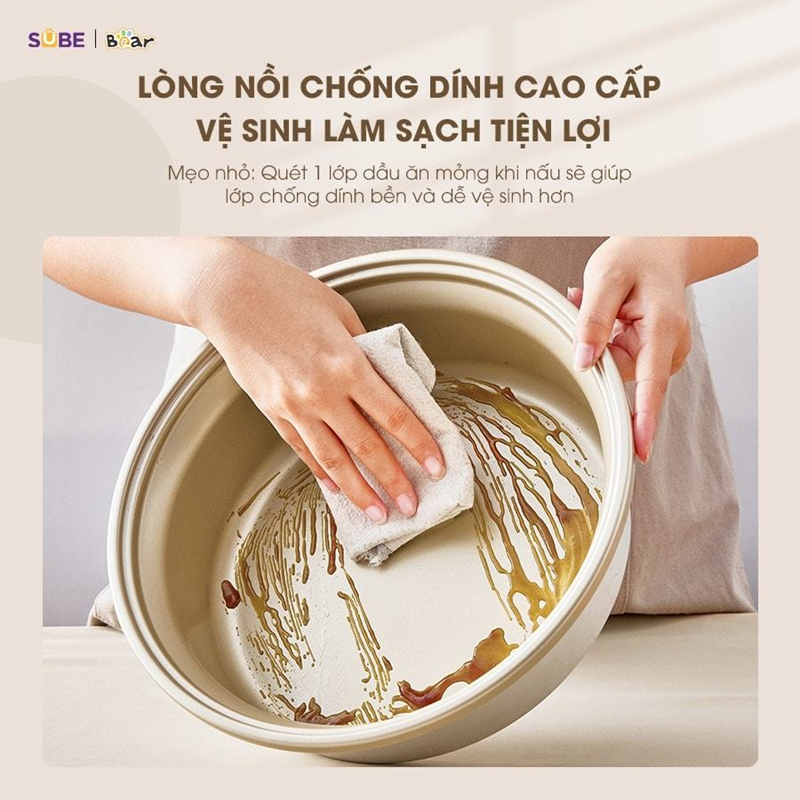 Vệ sinh nồi lẩu điện vô cùng đơn giản và nhanh chóng